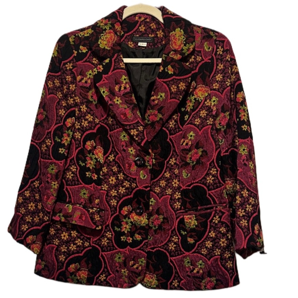 NWOT Tapestry type fabric Luciano Choi blazer